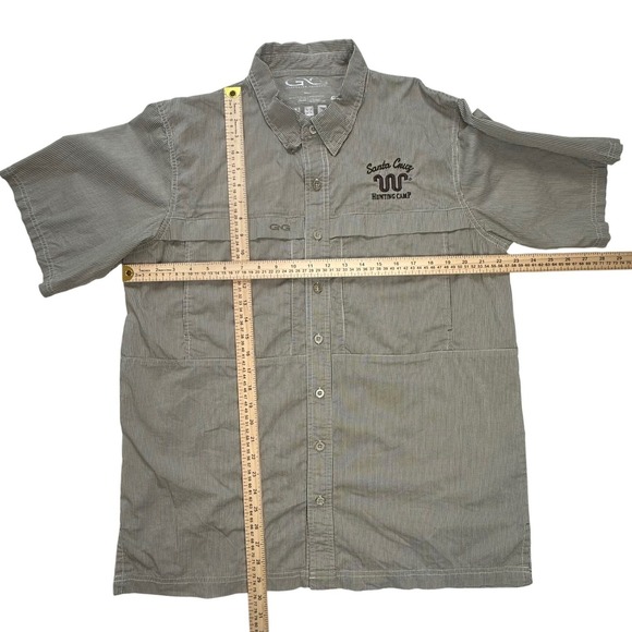 GameGuard Mens Santa Cruz Hunting Camp Fishing Shirt Green Check UPF 30 Large - Picture 6 of 9